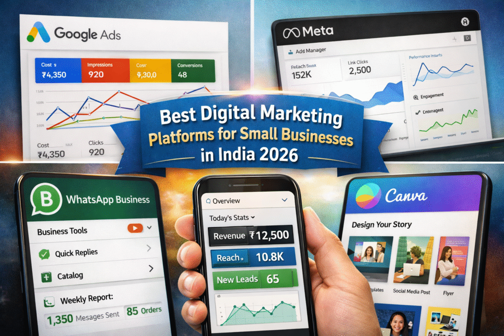 Small business using digital marketing platforms in India