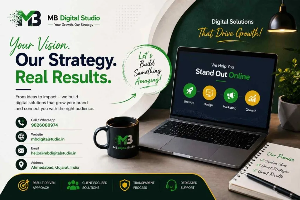 Creative SEO dashboard showing website ranking growth for Ahmedabad startups
