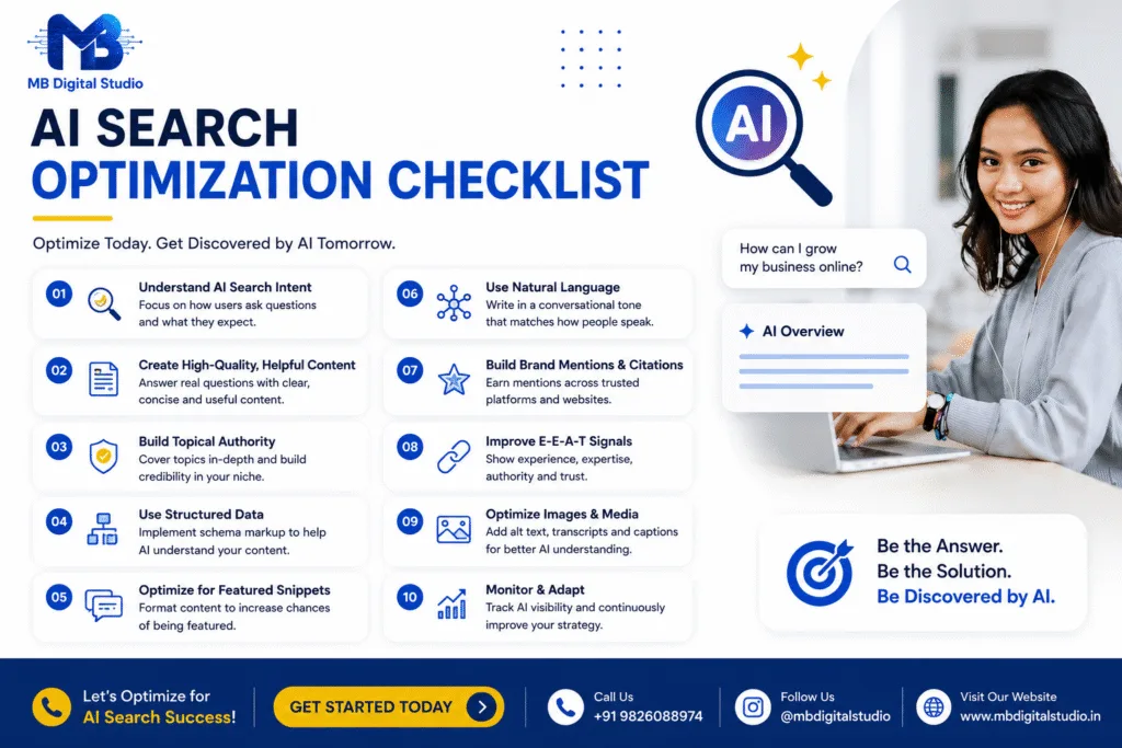 Google AI Search optimization checklist for businesses